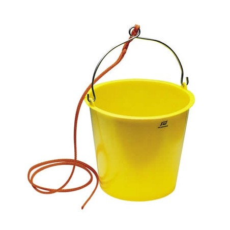 Seau Plastique 10L anse marine avec oeil et bout Seau Plastique 10L anse marine avec oeil et bout