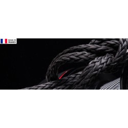 Cordage Bateau sans allongement All Black Technora Dyneema Kevlar