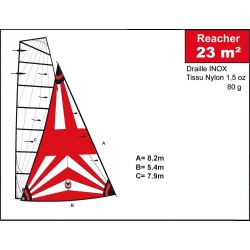 Genaker/reacher 23 m ² for cata 18 feet, magnum 21, sun 2000