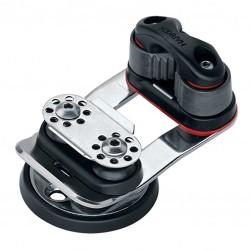 Mini tourelle pivotante à double réas et taquet micro Cam Matic - HARKEN