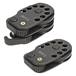 Gamme de poulies de renvoi avec bloqueurs - Simple/Double - Ø65 à 125mm - ANTAL - KM NAUTISME