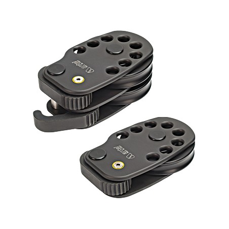 Gamme de poulies de renvoi avec bloqueurs - Simple/Double - Ø65 à 125mm - ANTAL - KM NAUTISME Gamme de poulies de renvoi avec bloqueurs - Simple/Double - Ø65 à 125mm - ANTAL - KM NAUTISME