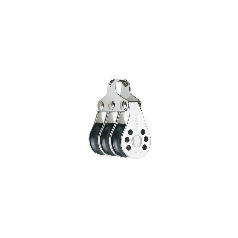 Harken France - pulley Harken - pulley triple 22 mm micro - KM boating - pulley 22 mm Micro Block Harken - KMNautisme-.