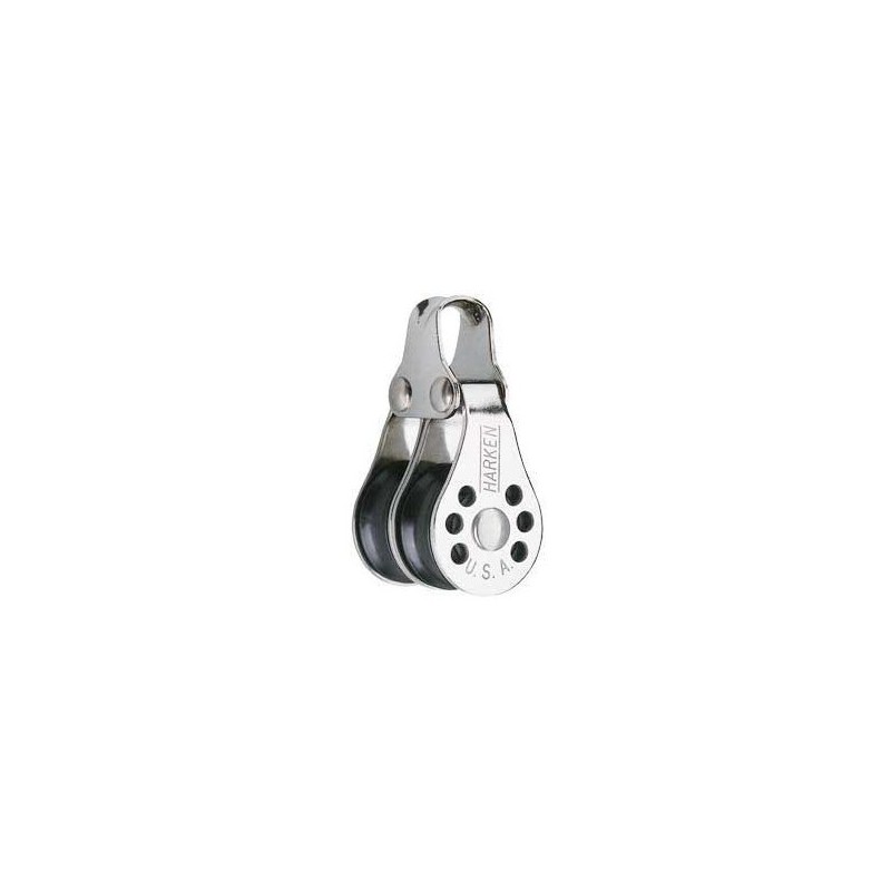 Harken France - pulley Harken - pulley double 22 mm micro - KM boating - pulley 22 mm Micro Block Harken - KMNautisme-.