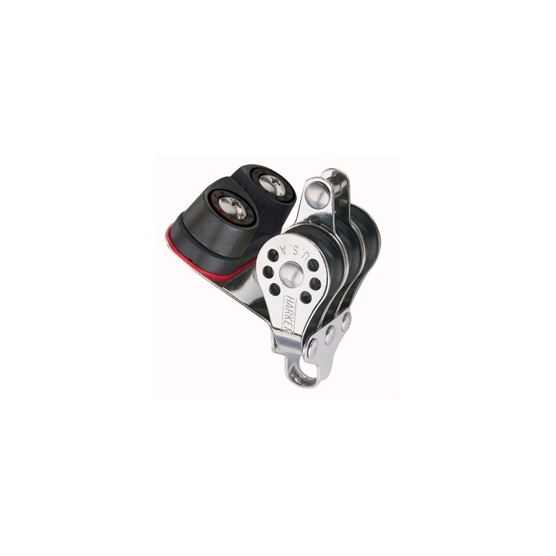 Harken France - pulley Harken - pulley triple Becket stop 22 mm micro - KM boating - pulley 22 mm Micro Block Harken - KMNautis