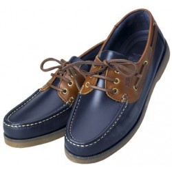 Chaussures bateau Crew bleu marine / marron