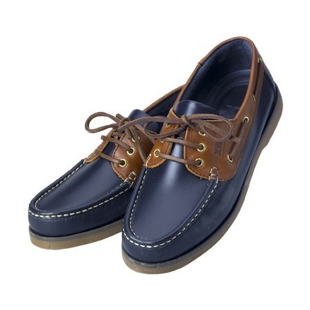 Chaussures bateau Crew bleu marine / marron