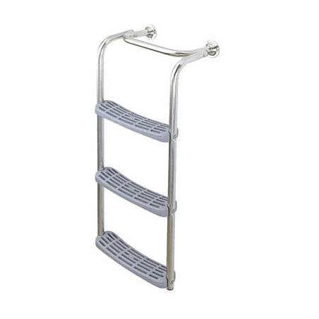 Echelle Inox de Jupe et de Plate Forme Arrière 1 Echelon Fixe + 3 Mobiles Echelle Inox de Jupe et de Plate Forme Arrière 1 Echelon Fixe + 3 Mobiles