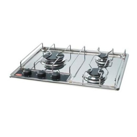 Plate cooking gas fireplace insert eno 3 stainless steel lights