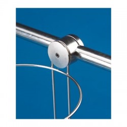 Stainless steel connector to connect 2 media barrier-threshing wire stainless steel Ø 6 mm for tube Ø 30 mm
