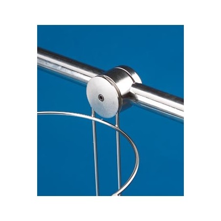 Stainless steel connector to connect 2 media barrier-threshing wire stainless steel Ø 6 mm for tube Ø 30 mm