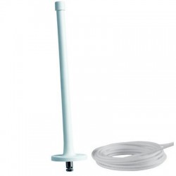 Antenne AM-FM Glomex RA1281 caoutchouc longueur 30 cm + câble coaxial longueur 3 m. - pour vedettes