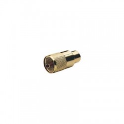 Connecteur RA131 Gold Glomex PL259 mâle plaqué or pour câble RG213/U