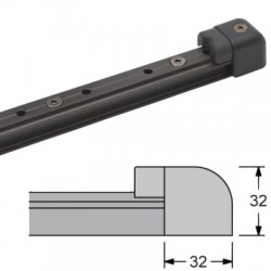 Antal embout antal pour rails grand voile taille 100 butée simple