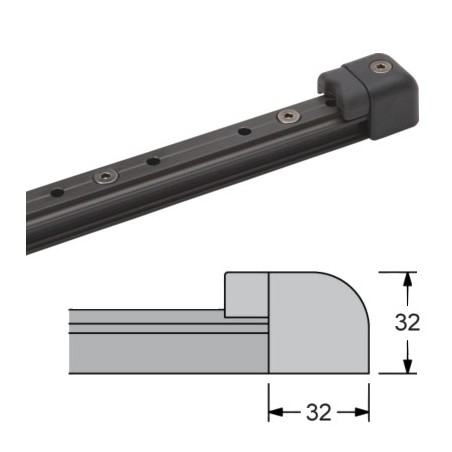 Antal embout antal pour rails grand voile taille 100 butée simple Antal embout antal pour rails grand voile taille 100 butée simple