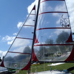  Foc Hobie Cat 16 NX5 Forward Sailing Franco de port - Foc Catamaran Hobie cat 16 laminé - KM Nautisme