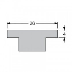 Antal rail de genois en t antal 26 x 4 mm 2 mètres