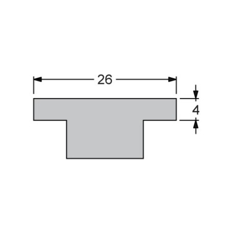 Antal rail de genois en t antal 26 x 4 mm 2 mètres