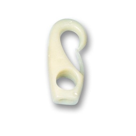 Mousqueton polyamide blanc à oeil Ø 8 mm Mousqueton polyamide blanc à oeil Ø 8 mm