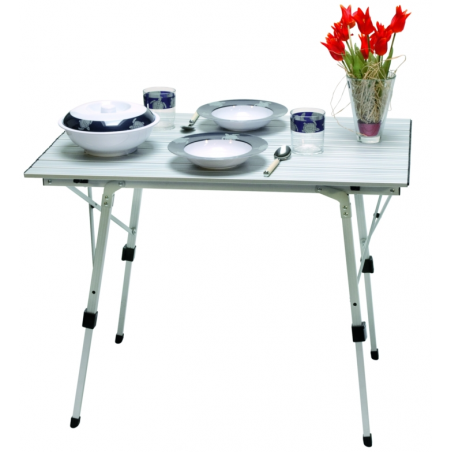 Folding Table aluminium 90x60x70 cm