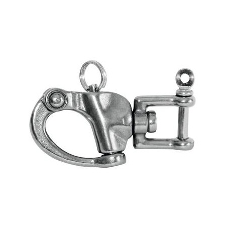 Mousqueton de drisse Inox à émerillon et manille Ø 16 mm Mousqueton de drisse Inox à émerillon et manille Ø 16 mm