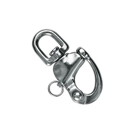 Mousqueton Inox à emerillon 70 mm Mousqueton Inox à emerillon 70 mm
