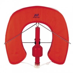 Bouée fer à cheval Plastimo orange avec feu à retournement et support