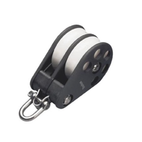 Poulie double Barton Marine + Manille reversible Ø54MM Poulie double Barton Marine + Manille reversible Ø54MM