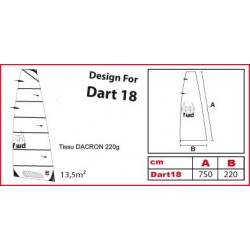 Forward Sailing - GV Dart 18 Dacron - KMNautisme